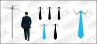 Pessoas de negócios e gravata vector material