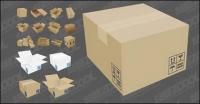 Вектор картонные коробки материал