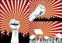 Fists protest Series Vector material