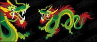 चीनी ड्रैगन वेक्टर रंग सामग्री