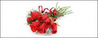빨간 장미 그림 재료의 꽃다발