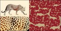 Fundo de vetor de material leopard e animal
