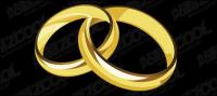 Um par de anéis de ouro