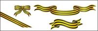 Желтой полосатой ленты векторного материала