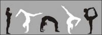 Vecteur de silhouette de yoga