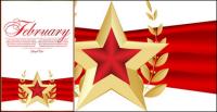 Red five-pointed star Bookmarks 04