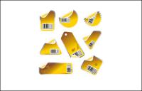 Winkel Barcode-Etikett Symbol Vektor-material