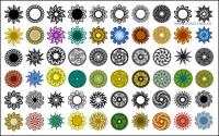 Variedad de elementos clásicos en un patrón circular vector material-2