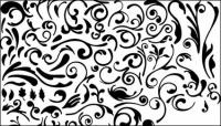 Serie de elementos de diseño blanco y negro de vectores de material -4 (simple patrón)