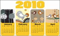 vetor de modelo de calendário 2010
