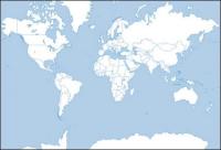 Vetor de silhueta mapa mundo