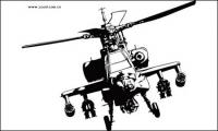 Apache-Hubschrauber Vektor-material
