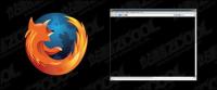 Материал вектор окно браузера Firefox