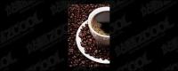 Café et les grains de café vedette matériel de qualité d'image