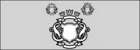 Banner de coroa de escudo