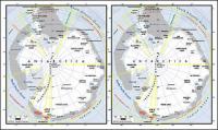Векторни карта на света изящни материали - карта на Антарктида