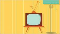 Мультфильмы TV как внутреннее убранство материала вектор