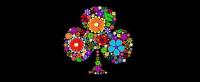 Flores coloridas composta pelo logótipo da flor de ameixa