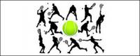 ตัวเลขการกระทำเทนนิสในรูปภาพ