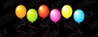 रंगीन गुब्बारे सामग्री वेक्टर