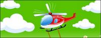 Векторни материални хеликоптер карикатури