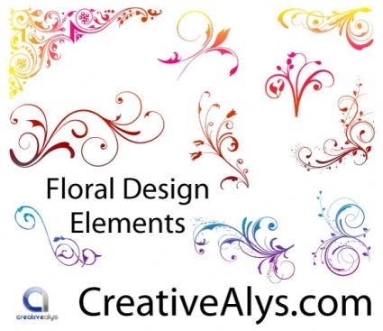 цветочный дизайн элементы