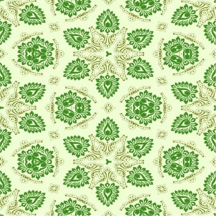 бесшовный цветочный орнамент вектор зеленый