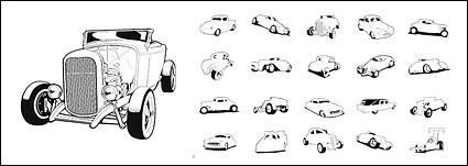 extremeclipart वेक्टर सामग्री क्लासिक कारें