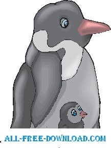 pingüino y chick