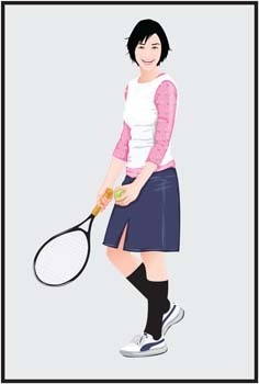 टेनिस खेल वेक्टर