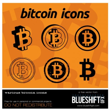 iconos vectoriales de Bitcoin