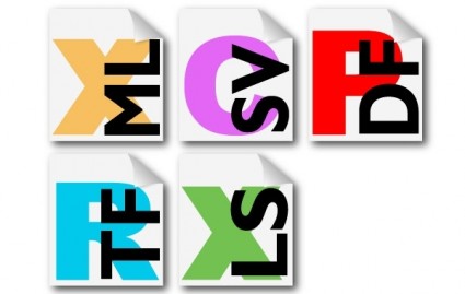 iconos de la extensión de archivo