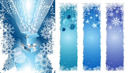 dekorasi Natal kepingan salju vektor