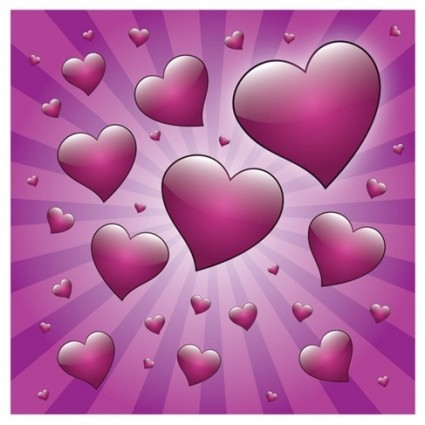 corazón de San Valentín gratis con rayos vectores gráfico