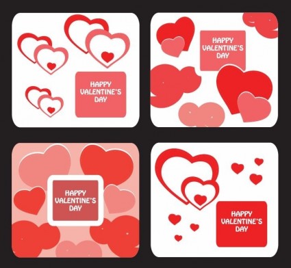 шаблони за поздравителна картичка за Свети Валентин