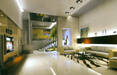 living room design white