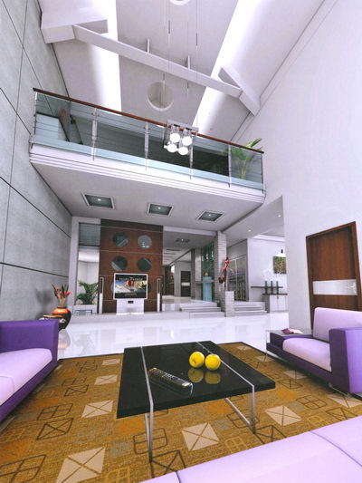 living-room design-purple