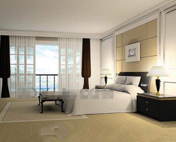 Modern minimalist stylish bedroom