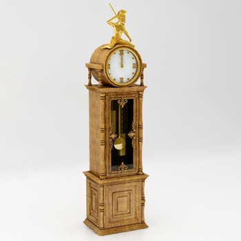 European classical clock 3D model