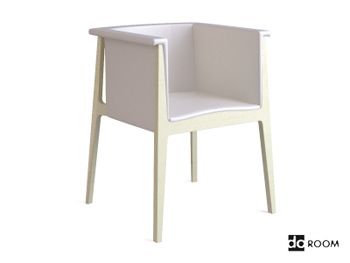 The white simplicity armchair 3D model