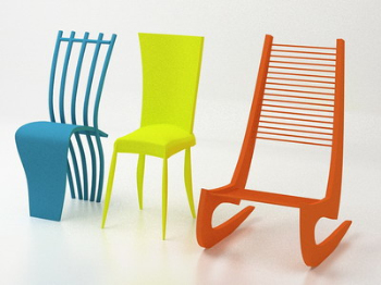 Color art chair model