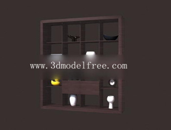 The song earth closet bookcase 3D model