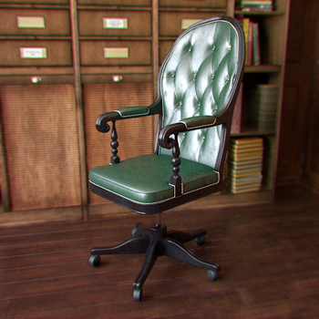 Green Simple Classic Boss armchair