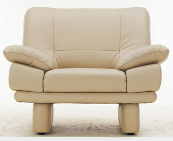 European-style single leather sofa