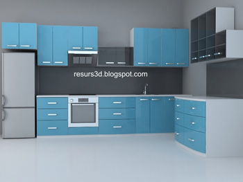 Modern blue household Cabinets
