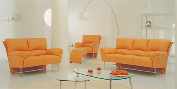 European-style orange sofa combination