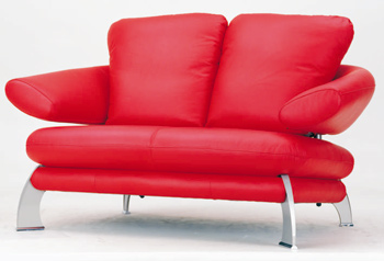 European-style modern red double seats sofa