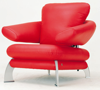 European-style modern red single sofa