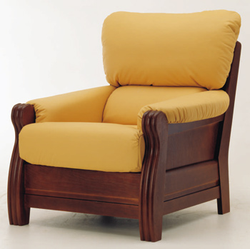 European-style single yellow sofa