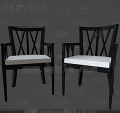 Modern black the white seat chair